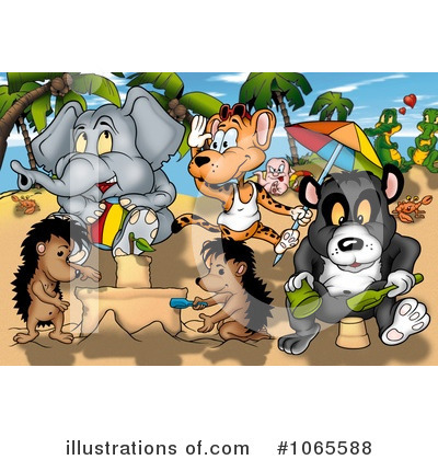 Royalty-Free (RF) Sand Castle Clipart Illustration by dero - Stock Sample #1065588