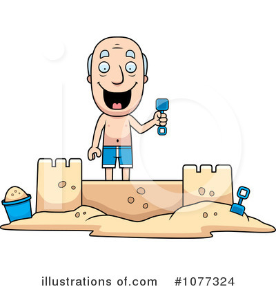Royalty-Free (RF) Sand Castle Clipart Illustration by Cory Thoman - Stock Sample #1077324