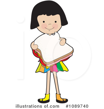 Royalty-Free (RF) Sandwich Clipart Illustration by Maria Bell - Stock Sample #1089740