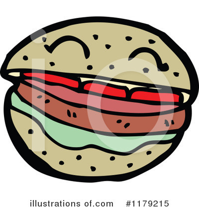 Royalty-Free (RF) Sandwich Clipart Illustration by lineartestpilot - Stock Sample #1179215