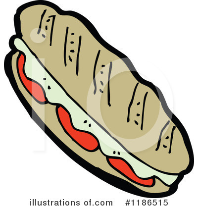 Submarine Sandwich Clipart #1186515 by lineartestpilot