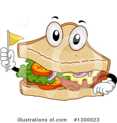 Royalty-Free (RF) Sandwich Clipart Illustration by BNP Design Studio - Stock Sample #1300023