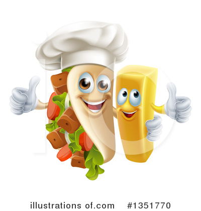 Kebab Clipart #1351770 by AtStockIllustration