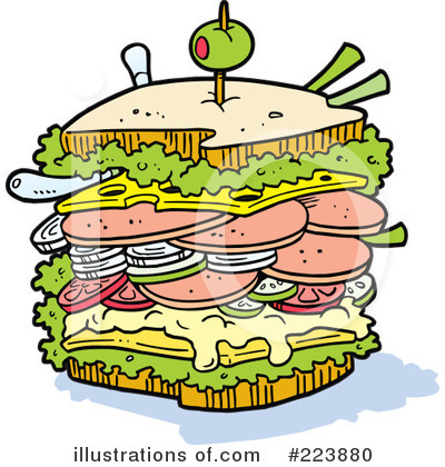 Royalty-Free (RF) Sandwich Clipart Illustration by Johnny Sajem - Stock Sample #223880