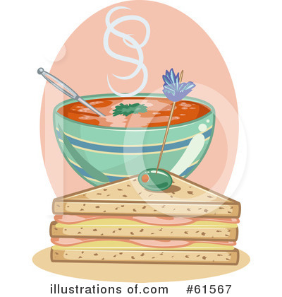 Fast Food  Soup on Royalty Free  Rf  Sandwich Clipart Illustration  61567 By R Formidable