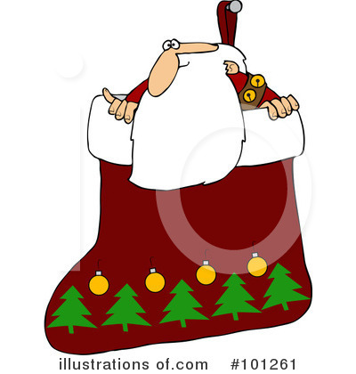 Royalty-Free (RF) Santa Clipart Illustration by djart - Stock Sample #101261