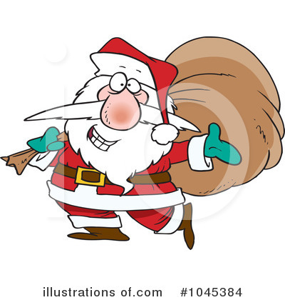 Royalty-Free (RF) Santa Clipart Illustration by toonaday - Stock Sample #1045384