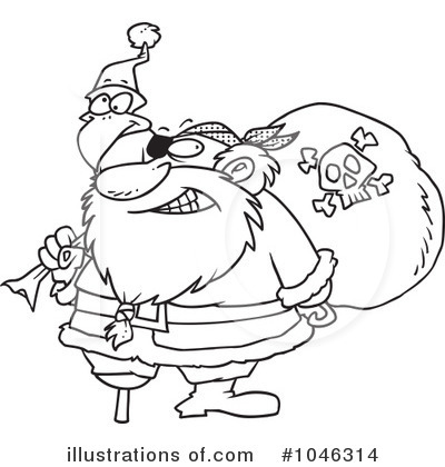 Royalty-Free (RF) Santa Clipart Illustration by toonaday - Stock Sample #1046314