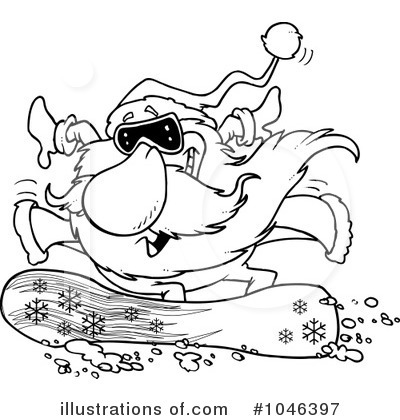 Snowboarding Clipart #1046397 by toonaday