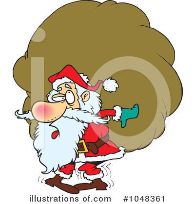 Royalty-Free (RF) Santa Clipart Illustration by toonaday - Stock Sample #1048361