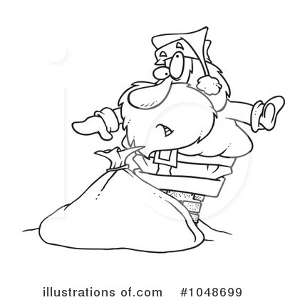 Royalty-Free (RF) Santa Clipart Illustration by toonaday - Stock Sample #1048699
