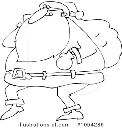 Royalty-Free (RF) Santa Clipart Illustration by djart - Stock Sample #1054286