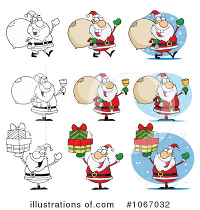 Royalty-Free (RF) Santa Clipart Illustration by Hit Toon - Stock Sample #1067032
