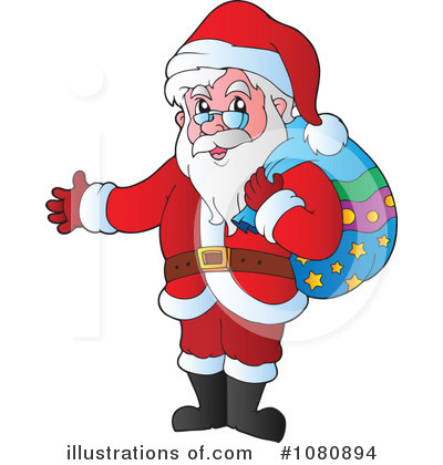 Royalty-Free (RF) Santa Clipart Illustration by visekart - Stock Sample #1080894