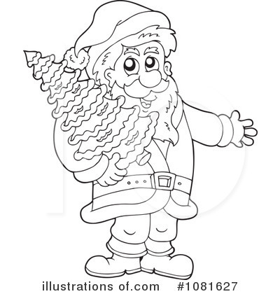 Royalty-Free (RF) Santa Clipart Illustration by visekart - Stock Sample #1081627