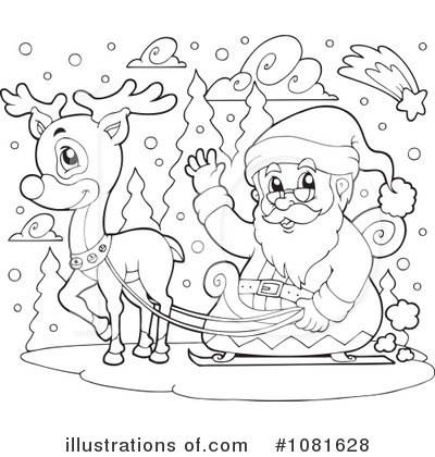 Royalty-Free (RF) Santa Clipart Illustration by visekart - Stock Sample #1081628