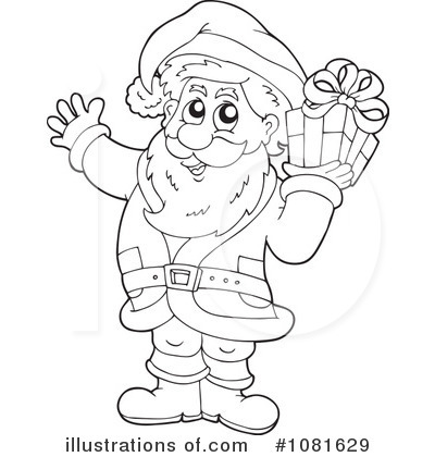 Royalty-Free (RF) Santa Clipart Illustration by visekart - Stock Sample #1081629