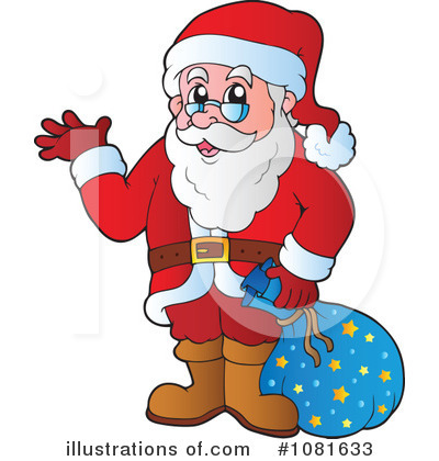 Royalty-Free (RF) Santa Clipart Illustration by visekart - Stock Sample #1081633