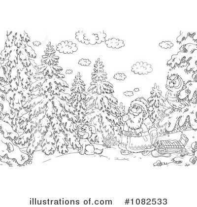 Royalty-Free (RF) Santa Clipart Illustration by Alex Bannykh - Stock Sample #1082533