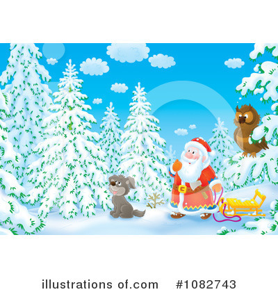 Royalty-Free (RF) Santa Clipart Illustration by Alex Bannykh - Stock Sample #1082743
