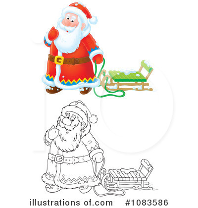 Royalty-Free (RF) Santa Clipart Illustration by Alex Bannykh - Stock Sample #1083586
