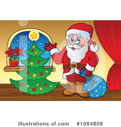 Royalty-Free (RF) Santa Clipart Illustration by visekart - Stock Sample #1084808