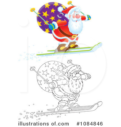 Royalty-Free (RF) Santa Clipart Illustration by Alex Bannykh - Stock Sample #1084846