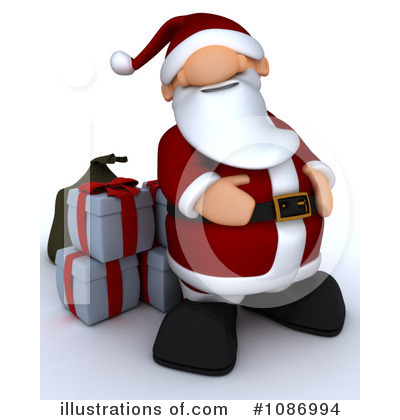 Royalty-Free (RF) Santa Clipart Illustration by KJ Pargeter - Stock Sample #1086994