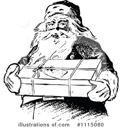 Royalty-Free (RF) Santa Clipart Illustration by Prawny Vintage - Stock Sample #1115080