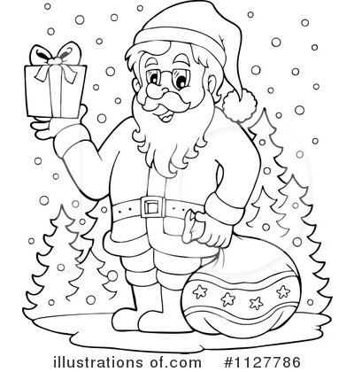 Royalty-Free (RF) Santa Clipart Illustration by visekart - Stock Sample #1127786