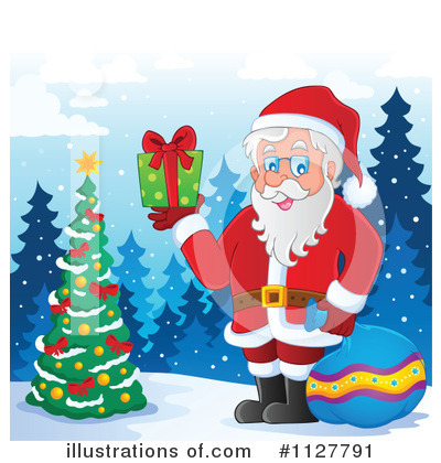 Royalty-Free (RF) Santa Clipart Illustration by visekart - Stock Sample #1127791