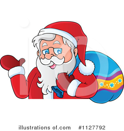 Royalty-Free (RF) Santa Clipart Illustration by visekart - Stock Sample #1127792