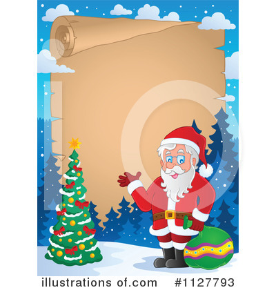 Royalty-Free (RF) Santa Clipart Illustration by visekart - Stock Sample #1127793