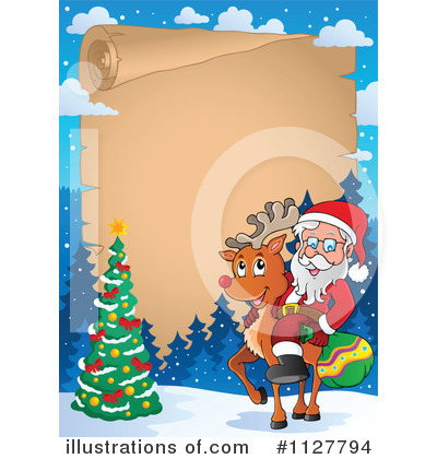 Royalty-Free (RF) Santa Clipart Illustration by visekart - Stock Sample #1127794