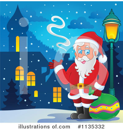Royalty-Free (RF) Santa Clipart Illustration by visekart - Stock Sample #1135332