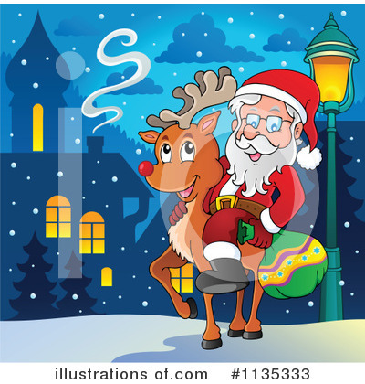 Royalty-Free (RF) Santa Clipart Illustration by visekart - Stock Sample #1135333