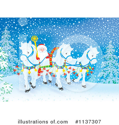 Royalty-Free (RF) Santa Clipart Illustration by Alex Bannykh - Stock Sample #1137307