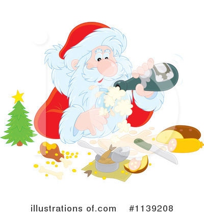Santa Snack Clipart #1139208 by Alex Bannykh