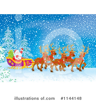 Royalty-Free (RF) Santa Clipart Illustration by Alex Bannykh - Stock Sample #1144148