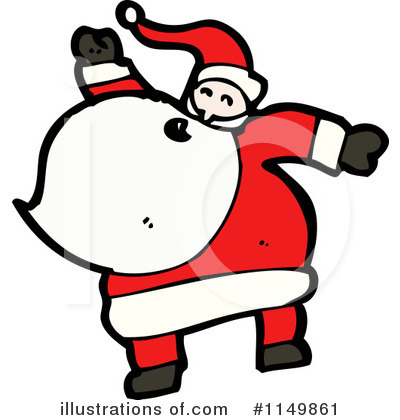 Royalty-Free (RF) Santa Clipart Illustration by lineartestpilot - Stock Sample #1149861