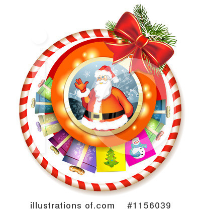 Royalty-Free (RF) Santa Clipart Illustration by merlinul - Stock Sample #1156039