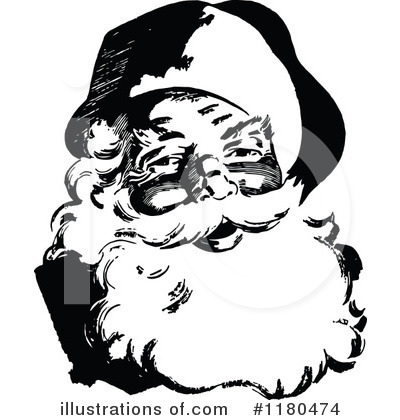 Royalty-Free (RF) Santa Clipart Illustration by Prawny Vintage - Stock Sample #1180474