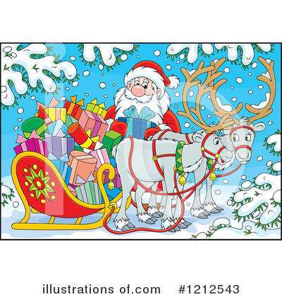 Royalty-Free (RF) Santa Clipart Illustration by Alex Bannykh - Stock Sample #1212543