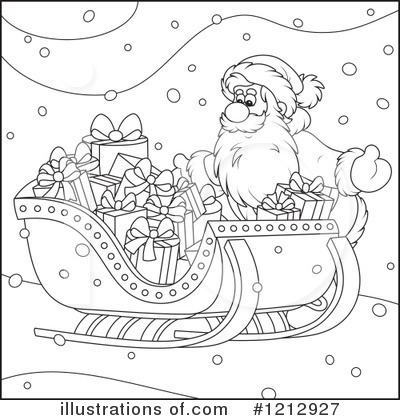 Royalty-Free (RF) Santa Clipart Illustration by Alex Bannykh - Stock Sample #1212927