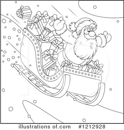 Royalty-Free (RF) Santa Clipart Illustration by Alex Bannykh - Stock Sample #1212928