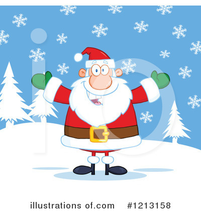 Royalty-Free (RF) Santa Clipart Illustration by Hit Toon - Stock Sample #1213158