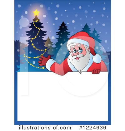 Royalty-Free (RF) Santa Clipart Illustration by visekart - Stock Sample #1224636