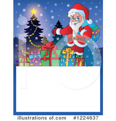 Royalty-Free (RF) Santa Clipart Illustration by visekart - Stock Sample #1224637