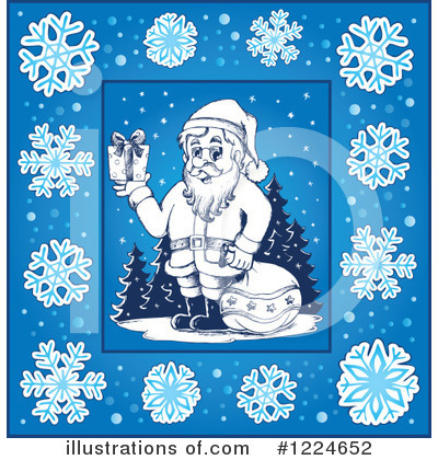 Royalty-Free (RF) Santa Clipart Illustration by visekart - Stock Sample #1224652