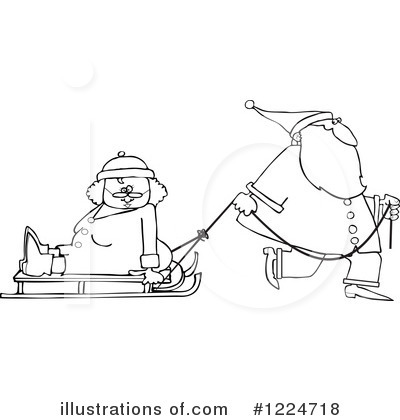 Royalty-Free (RF) Santa Clipart Illustration by djart - Stock Sample #1224718